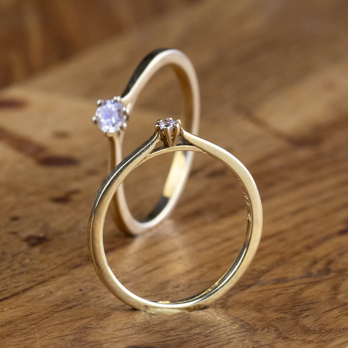 2 Filigrane Verlobungsringe aus Berlin vom Goldschmied - Weißgold mit Brillant